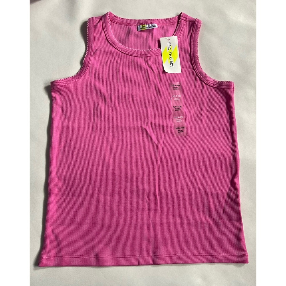 Epic Threads Pink Tank Top Sleeveles Girls Size L 14/16